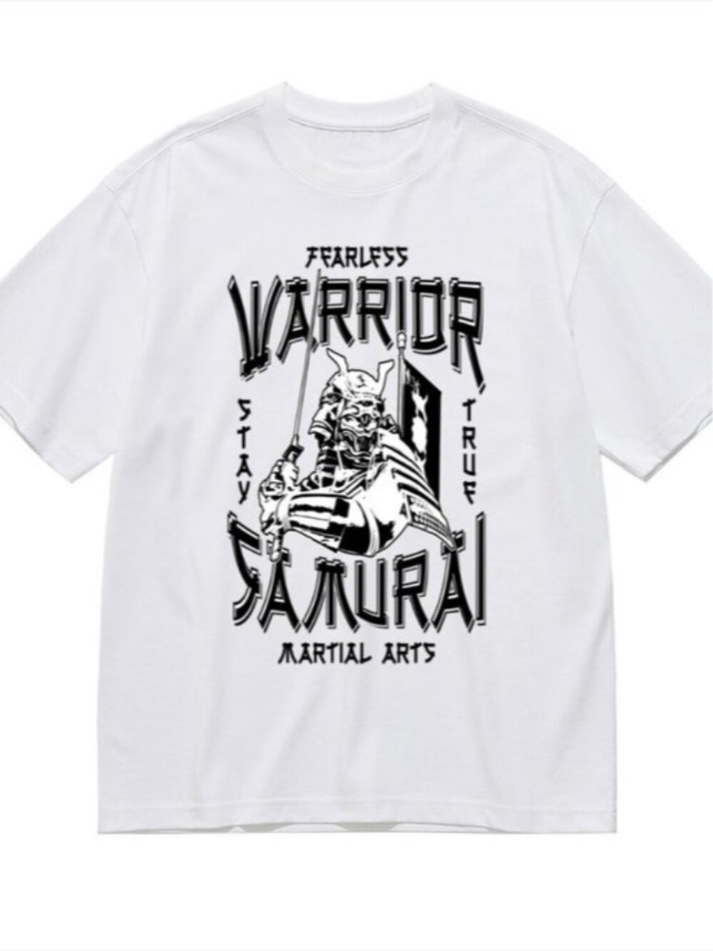 Warrior Samurai Graphic Tee - White - Picture 3 of 5